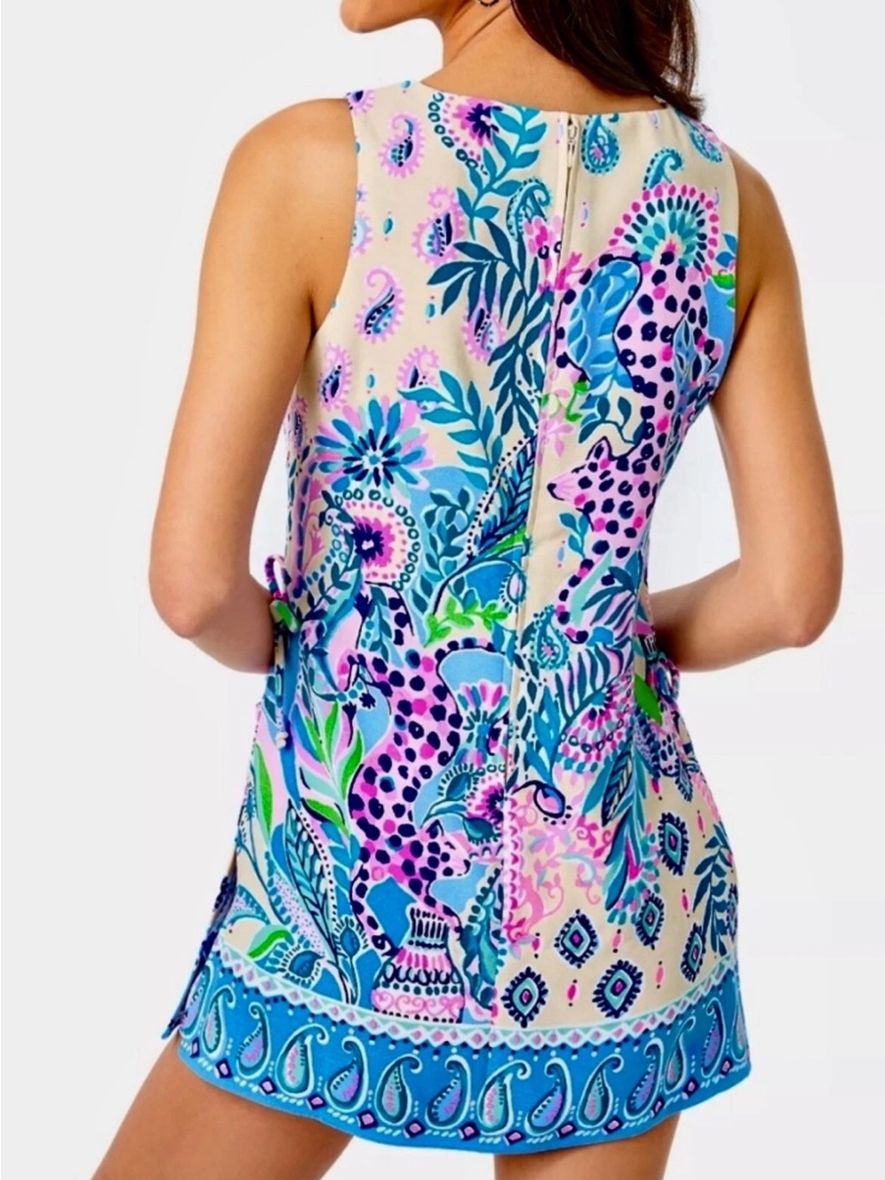 Lilly Pulitzer Donna Romper Haute Cature Engineered Macadamia Size 8 - Picture 2 of 9